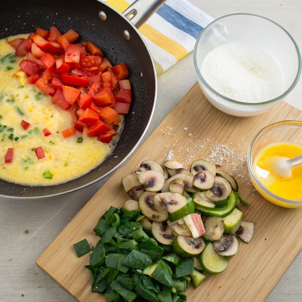 portion d’omelette économique servie avec salade verte